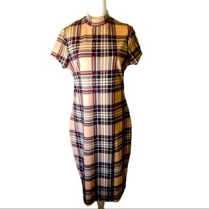 SHEIN plaid bodycon dress